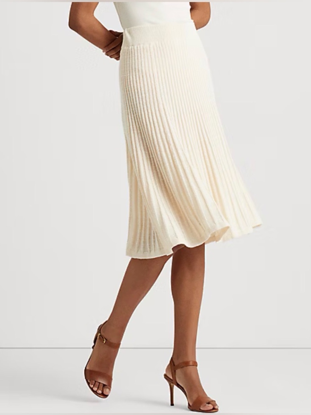 Lauren Ralph Lauren Linen-Cotton Knit Skirt